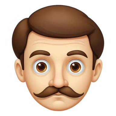 Suspicious man with a moustache and a Pinocchio nose sticker