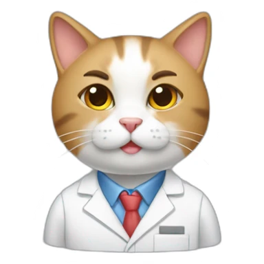Gato con bata de laboratorio  sticker