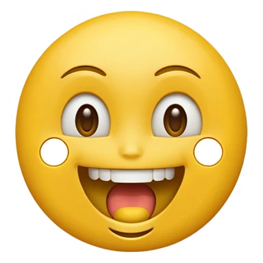 a face with a large opened mouth in emoji of whatsapp style (yellow) sticker