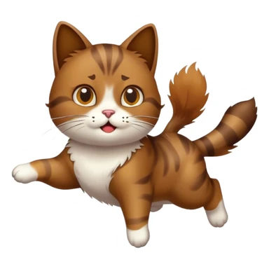 flying cat with poop sticker