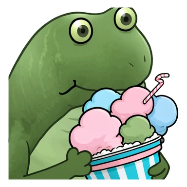 lobster eating cotton candy  sticker