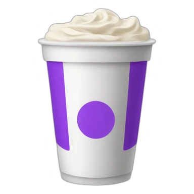White Double cup with purple drink into sticker