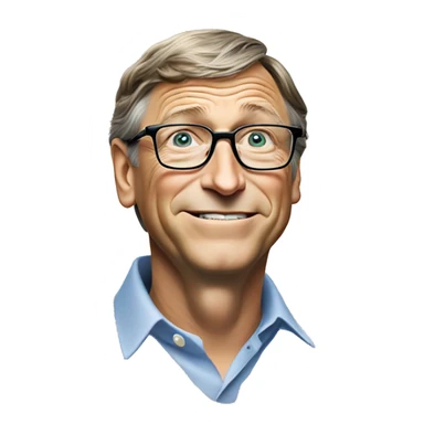 Bill Gates pointing down side sticker