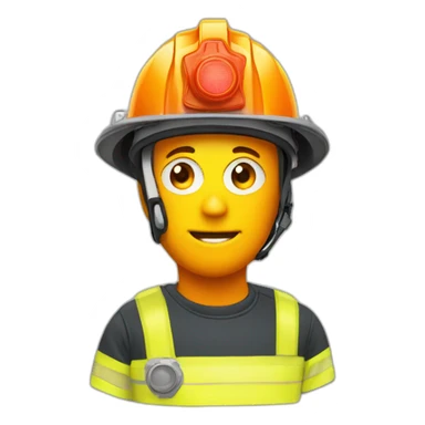 orange-lightbulb-with-yellow-eyes-and-yellow-filament-and-orange-fireman-helmet sticker