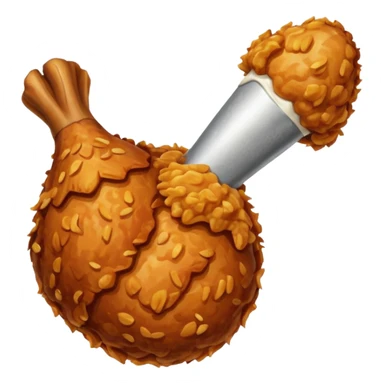 fried chicken drumstick sticker