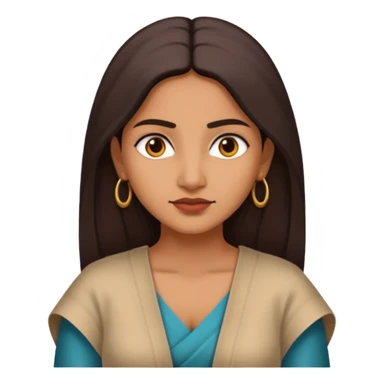 Indian woman with shrug shoulders sticker