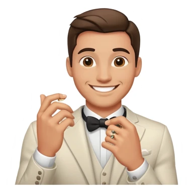 Romantic Masculine male boyish husband wedding engagement ring   sticker