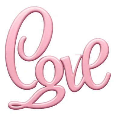 Pastel pink sing say "love" sticker