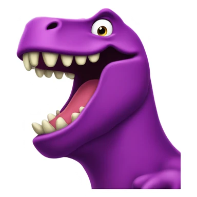 Barney the dinosaur angry sticker