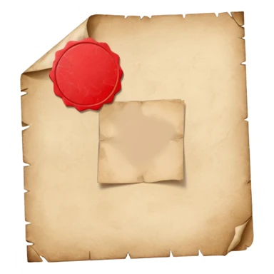 PDF file emoji, document with folded corner and red label, no text sticker