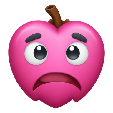 Corazón granate con lazo rosa sticker