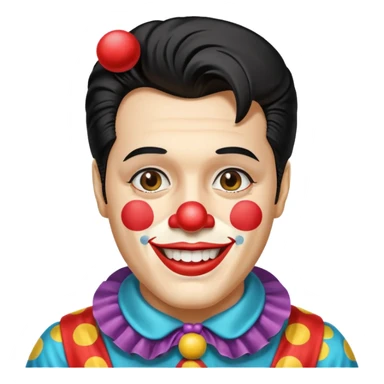 Elvis Presley dressed like a clown sticker