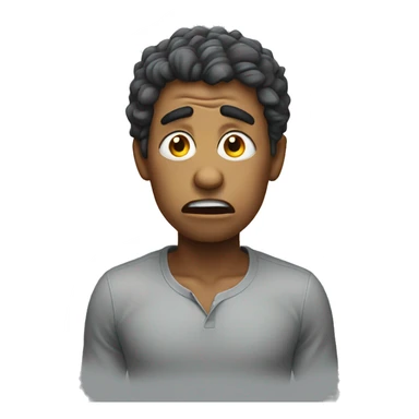 Person expressing frustration sticker