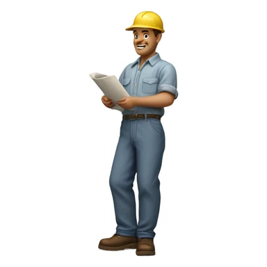 photorealistic blue collar worker 1950s sticker