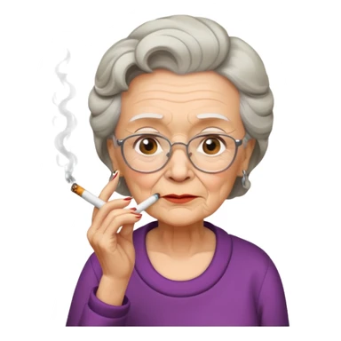 Grandma smoking sticker