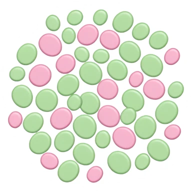 light green and pink confetti floral sticker