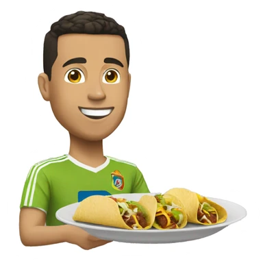 Ronaldo qui mange un tacos  sticker