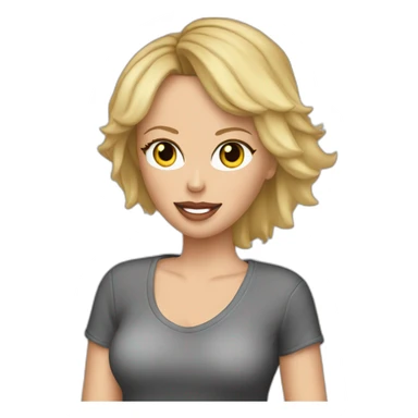 charlize theron wearing t-shirt sticker