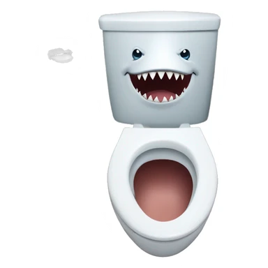 Shark on toilet sticker