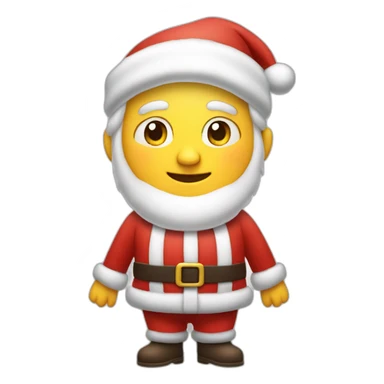 Full height Actively gesturing with hands pale skin Santa Claus sticker