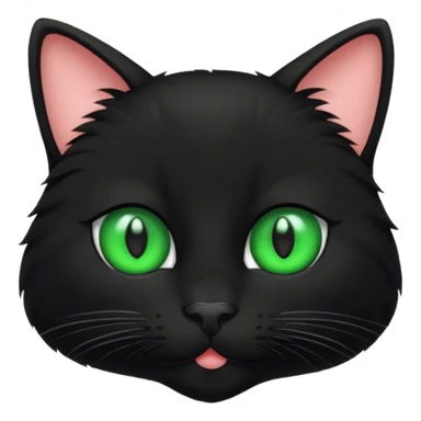 Black cat white nose sticker
