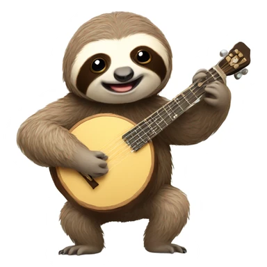 Sloth playing a banjo sticker