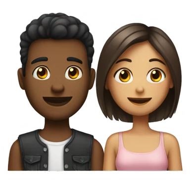 A girl and her boyfriend emoji sticker