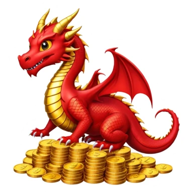 strack coins red dragon sticker