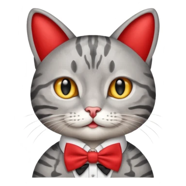 Cat with a bow tie  sticker