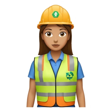 women, Waste Management, safety vest, trash picker sticker