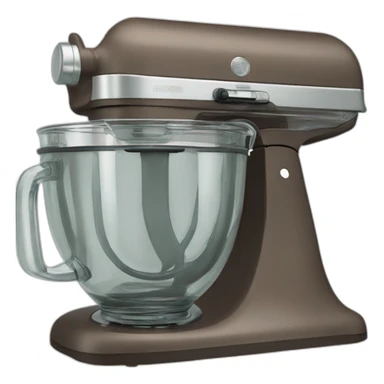 Stand mixer with clear glass bowl sticker
