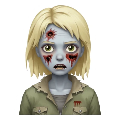 Mulher zumbi de cabelo loiro sticker