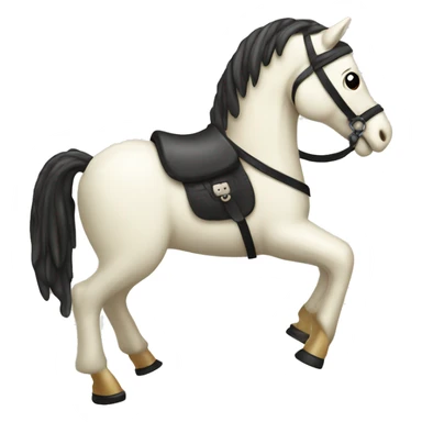 Rocking ivory horse TOY sticker