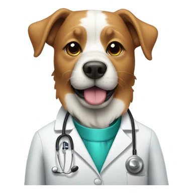 Dog dressed as a doctor  sticker