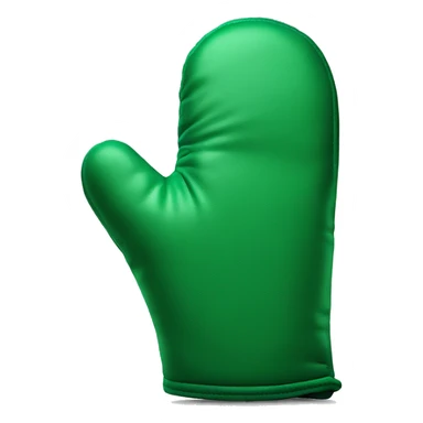 Realistic emerald green oven mitt sticker