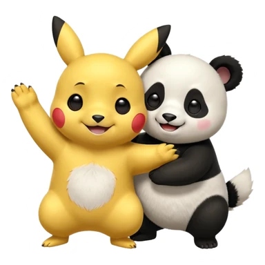 Pickachu and Kung fu panda  sticker