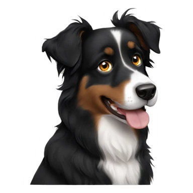 Black Australian shepherd with hazelnut eye color  sticker