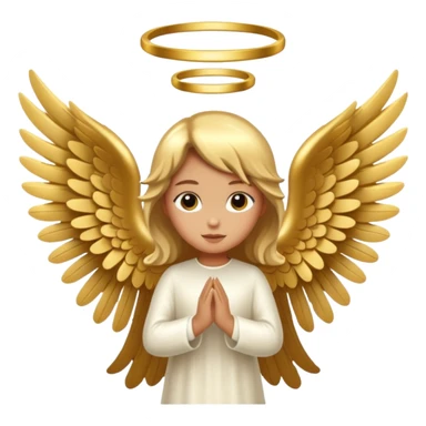 Christmas angle gold sticker