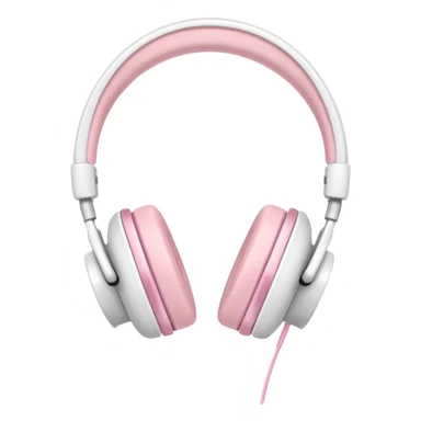 White Headphones With Pastel Pink Bow sticker