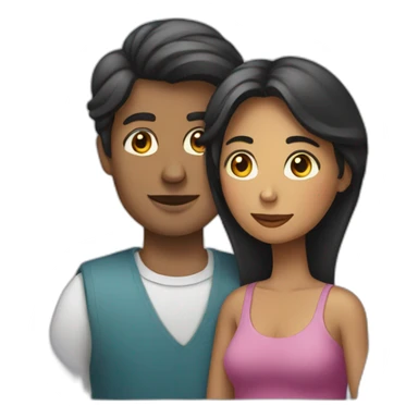 femme sur un homme sticker