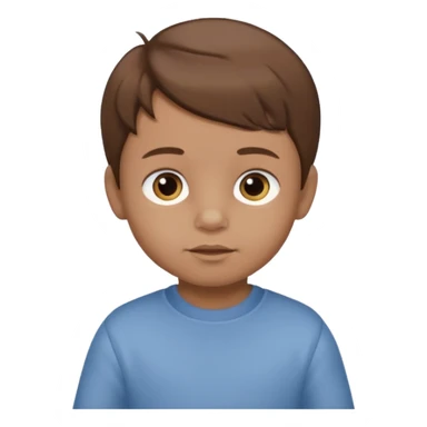 boy babybrown hair no doll lighter skin no candle sticker