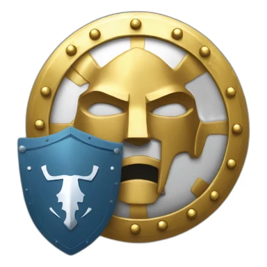 round goleden shield leonidas sticker