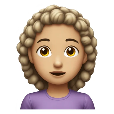 Una niña durmiendo con rulos no tantos  sticker