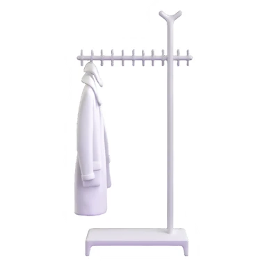 sleek white coat rack with apple-inspired minimalist design sticker