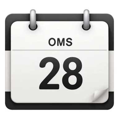 calendar with number 28 in the center sticker