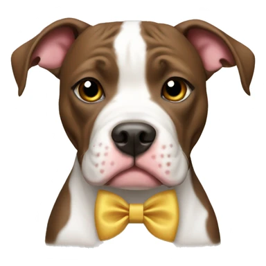 Pit bull wearing a bow  sticker