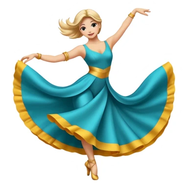 Emoji estilo ilustración de una mujer practicando danza aérea en tela, colgada en telas de seda, pose elegante, expresión feliz, estilo emoji moderno, colores suaves, fondo simple sticker