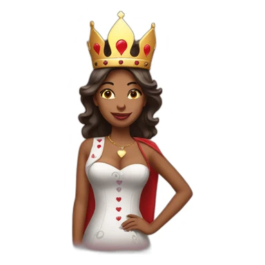 poker queen king sticker