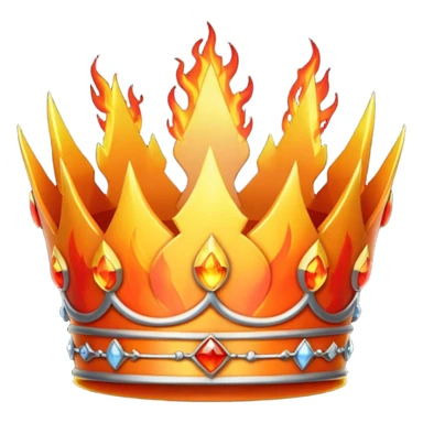Coroa pegando fogo sticker