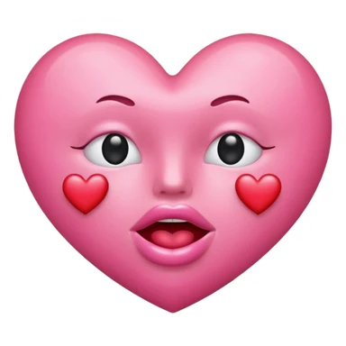 Heart shaped kiss emoji sticker